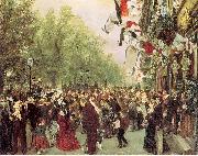 Adolph von Menzel William I Departs for the Front, July 31, 1870 oil on canvas